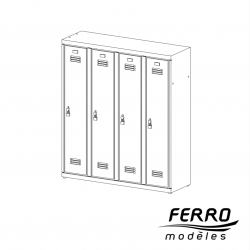Modern industrial locker (4 lockers version)