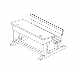 2 pupitres d'écolier