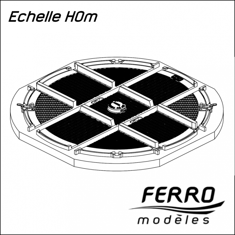 Plaquetournante 3m60 (modèle fixe) n° plaque n°248