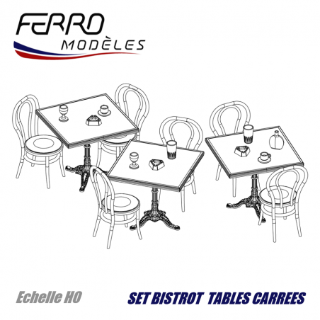 Set bistrot - Tables carrées