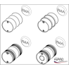 Set 8 fûts métalliques ancien